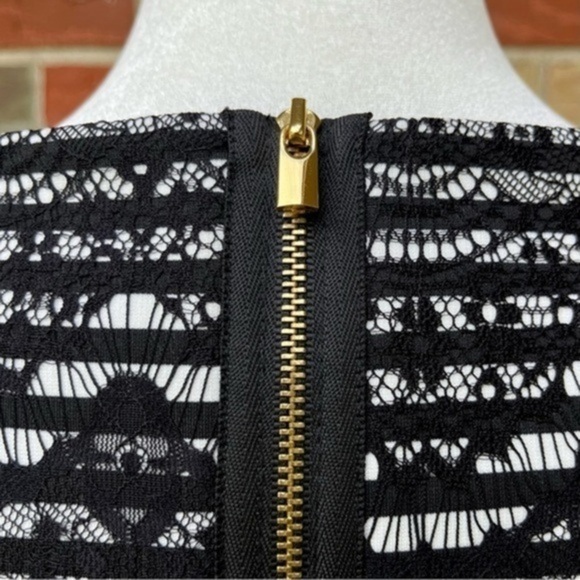 Tahari ASL Striped Black White Sleeveless Sheath Dress 👗 - Picture 9 of 13